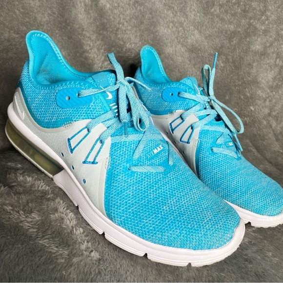 🩵 Nike Air Max Sequent 3 908993-404 Blue Running Shoes Sneakers Women’s - Picture 2 of 12